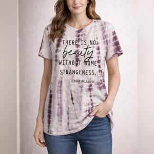 Torrid Tie Dye Quote Graphic Tee Edgar Allan Poe Plus Size 3X NWT